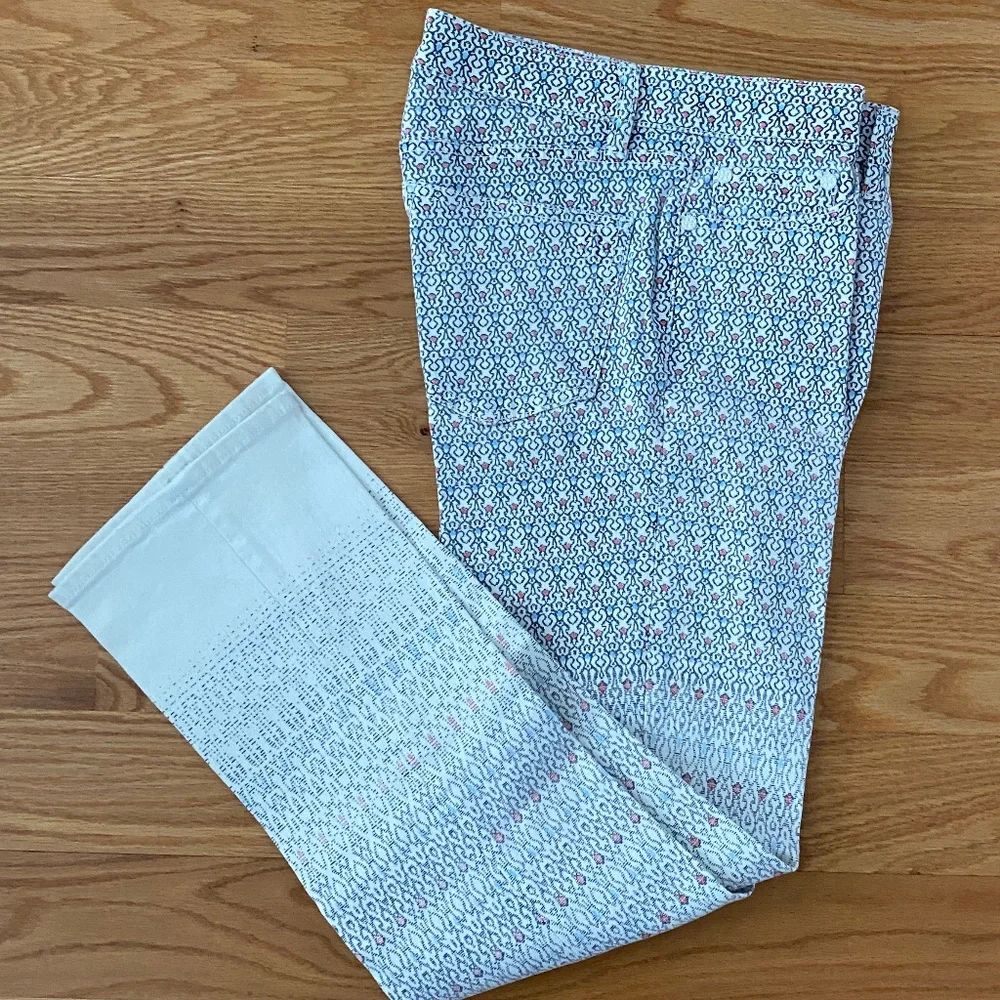 Tory Burch NWOT Patterned Denim Pants (26)